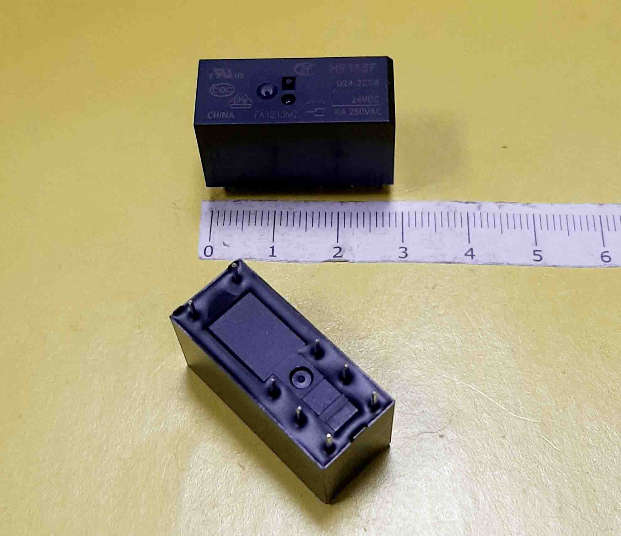 Реле HF115F/024-2ZS4 8A (на 2группы)